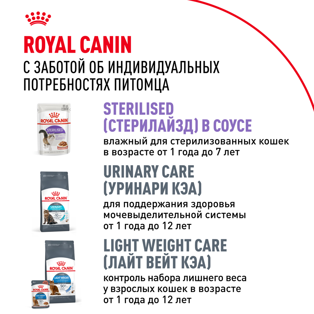 Royal Canin Sterilised Влажный корм (пауч) для стерилизованных кошек, в желе, 85 гр. 10