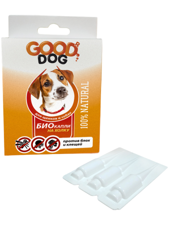 Биокапли на холку для щенков и собак Good Dog