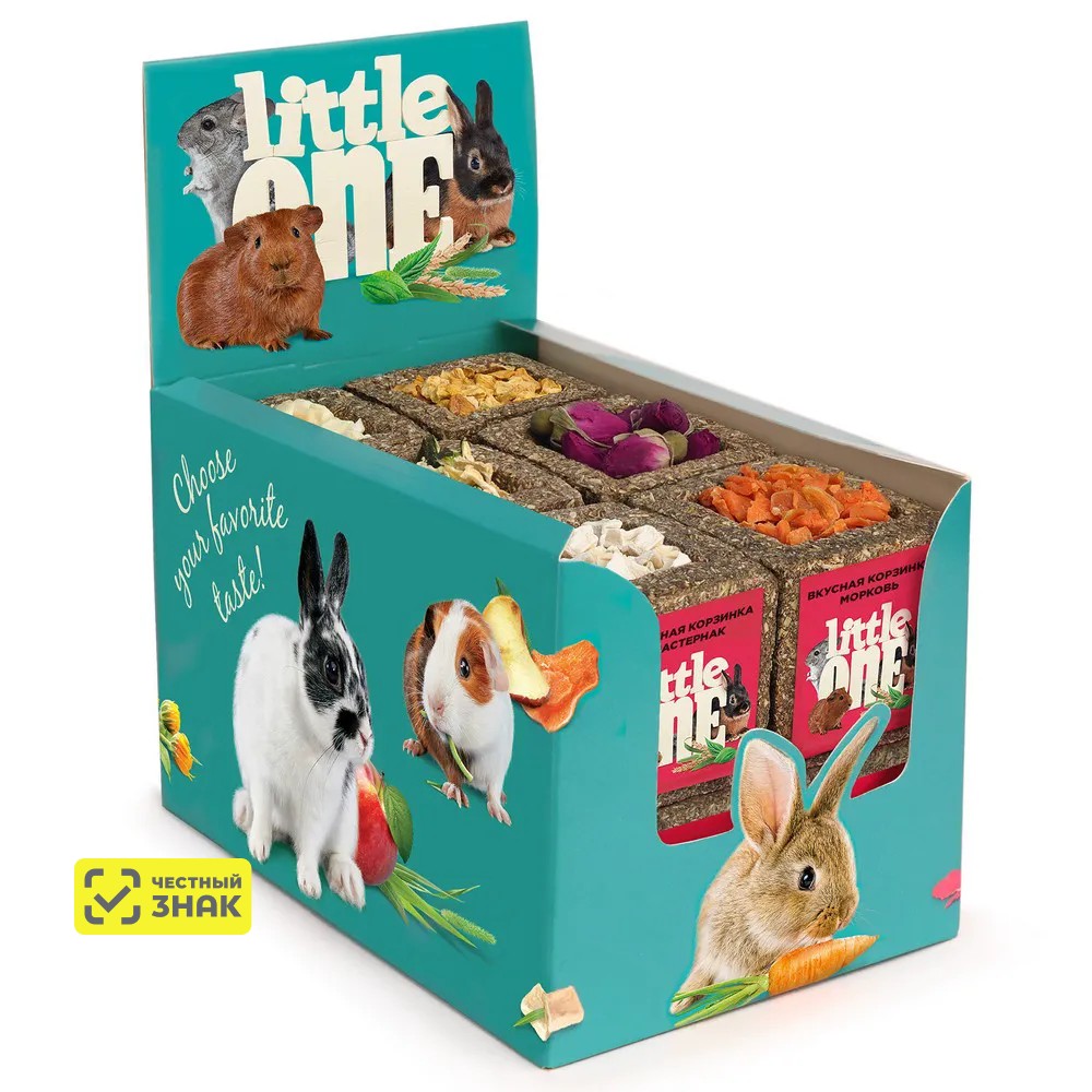 Little One Корзинка из луговых трав с наполнением, ассорти, 65 г
