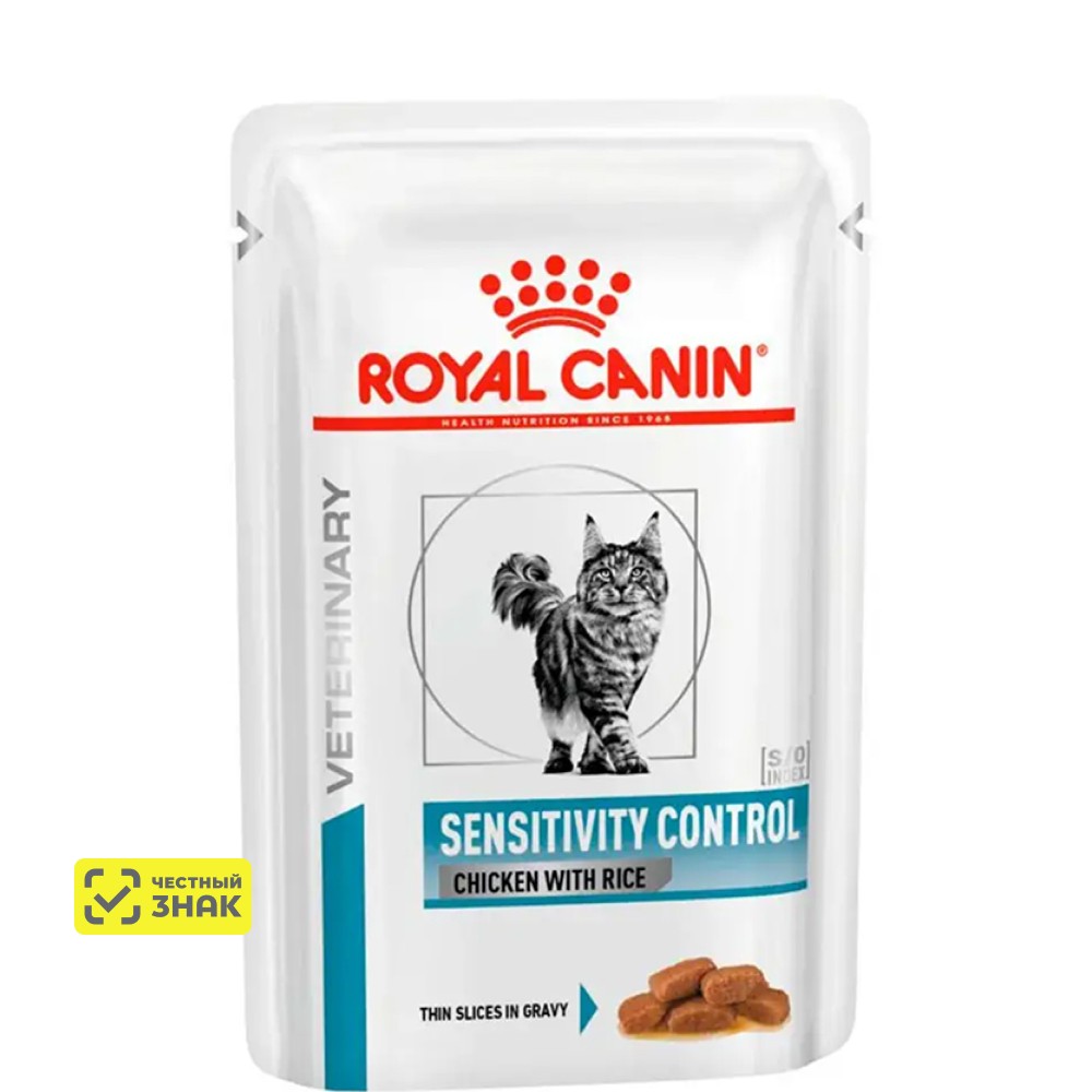 Royal Canin Sensitivity Control Feline Влажный корм (пауч) для кошек, цыпленок и рис, 85 гр. 1