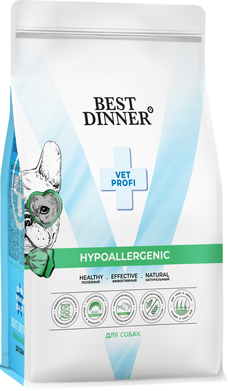 Best Dinner Vet Profi Hypoallergenic сухой корм для собак при пищевой аллергии и непереносимости - 2 кг 5