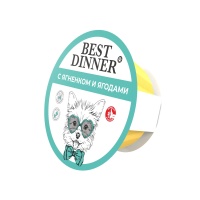 Влажный корм (консервы) BEST DINNER для взрослых кастрированных котов и стерилизованных кошек паштет с ягненком (100 гр)