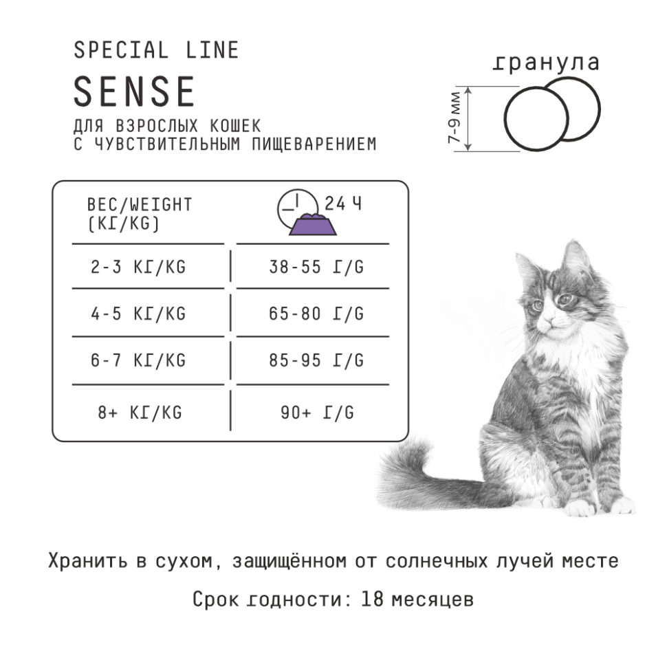 AJO Cat Sense сухой корм для кошек с чувствительным пищеварением с олениной - 400 г 6