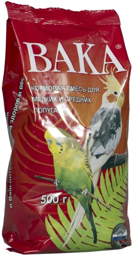 ВАКА корм для маленьких и средних попугаев