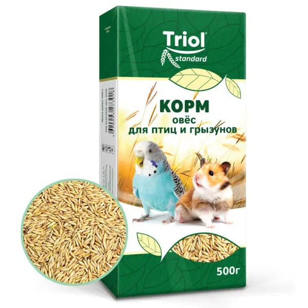 TRIOL STANDARD корм для птиц и грызунов Овес (500 гр)