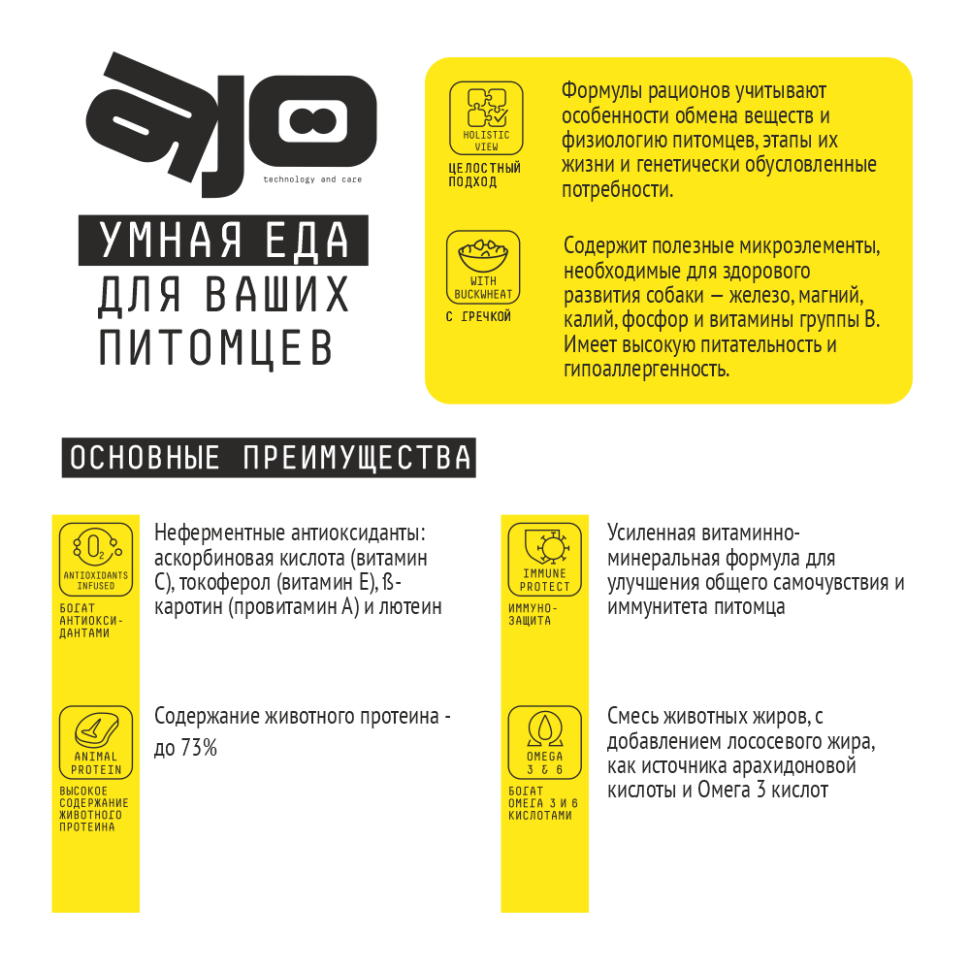 AJO Dog Very Small Puppy&Junior сухой корм для щенков миниатюрных пород с индейкой и гречкой - 1,5 кг 3